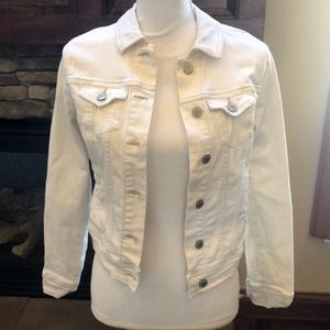 Old Navy off white Cropped Jean jacket size XS